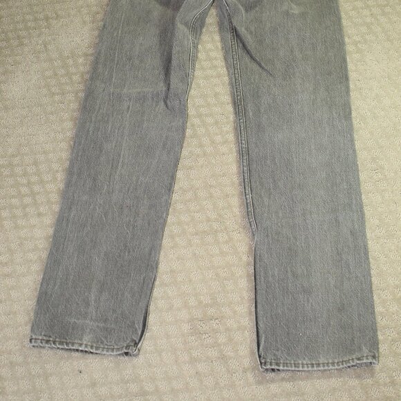 Vintage 80's Red Batwing Tag 501 Button Fly Grey 30x34 Jeans EUC! - Picture 9 of 9